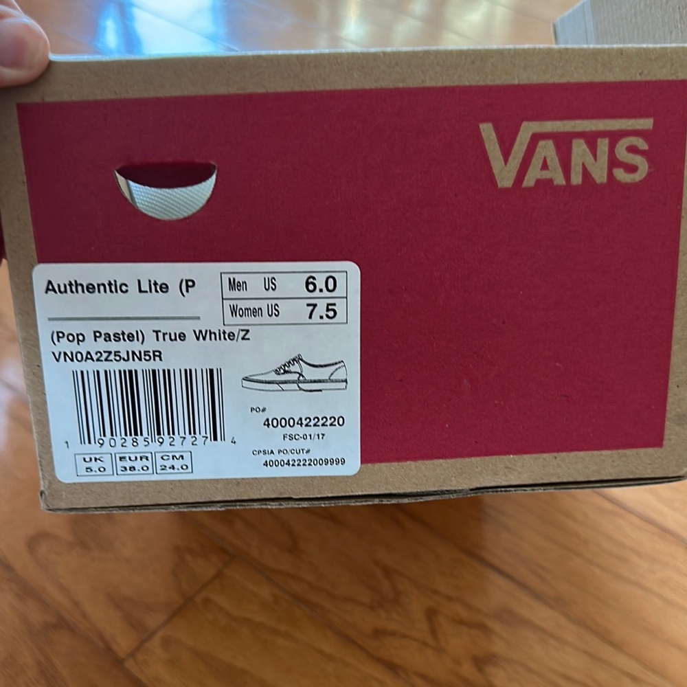 Vans Authentic Lite - Pop Pastel True White 7.5